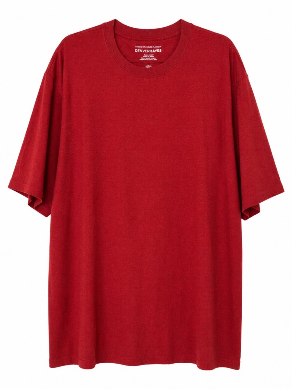 Denver Hayes Men's 3XLT Red Classic Fit T-Shirt 100% Cotton Tall Made in India